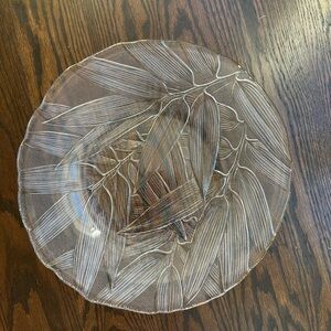 Vintage Embossed Glass platter